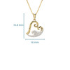 14kt Gold Lab Grown Diamond Heart Wave Necklace