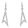 Drop Silver Earrings Adorned With Crystal