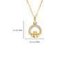14kt Yellow Gold Lab Grown Diamond Claddagh Small Necklace