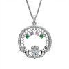 Four Stone Family Claddagh Pendant