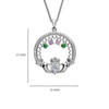 Four Stone Family Claddagh Pendant