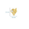 14kt Gold Lab-Grown Diamonds Mini Shell Stud Earrings