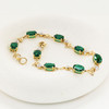 14kt Yellow Gold Trinity Bracelet with Emeralds and Lab Diamonds