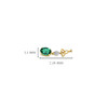 14kt Yellow Gold Trinity Bracelet with Emeralds and Lab Diamonds