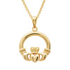 14K Gold Vermeil Claddagh Necklace