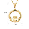 14K Gold Vermeil Claddagh Necklace
