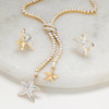 14kt Gold Lab Diamond Star Fish Earrings
