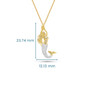 14kt Gold Lab-Grown Diamond Mermaid Necklace
