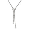 Silver Trinity Stone Set Necklace
