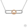 Sterling Silver Rose Gold Plated Claddagh Slider Necklace