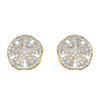 14kt Gold Lab Grown Diamond Sand Dollar Stud Earrings