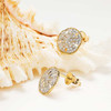 14kt Gold Lab Grown Diamond Sand Dollar Stud Earrings