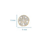 14kt Gold Lab Grown Diamond Sand Dollar Stud Earrings