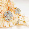 14kt Gold Lab Grown Diamond Sand Dollar Stud Earrings