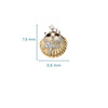 14kt Gold Lab Grown Diamond Shell Earrings