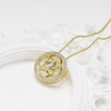14kt Gold Vermeil Celtic Knot Necklace with White Sapphires