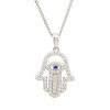 Sterling Silver Evil Eye CZ Necklace