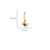 14k Gold Vermeil Blue and White Lab Grown Sapphire Crab Earrings