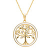 Gold Vermeil Celtic Tree of Life Necklace with Enamel and Cubic Zirconia Detail