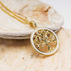 Gold Vermeil Celtic Tree of Life Necklace with Enamel and Cubic Zirconia Detail