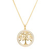 Gold Vermeil Celtic Tree of Life Necklace with Enamel and Cubic Zirconia Detail