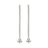 Silver Shamrock Dangle Drop Earrings