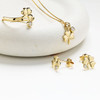 14kt Gold and Lab Diamonds Shamrock Necklace