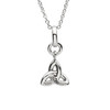 Silver Crystal Set Trinity Knot Pendant