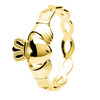 14kt Gold Vermeil Claddagh Ring