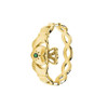 14kt Gold Vermeil Green CZ Claddagh Ring