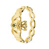 14kt Gold Vermeil Green CZ Claddagh Ring