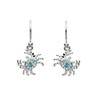 Crab Drop Earrings With Crystals