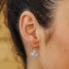Crab Drop Earrings With Crystals