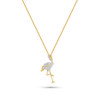 14kt Gold Lab-Grown Diamond Flamingo Necklace