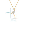14kt Gold Lab-Grown Diamond Flamingo Necklace