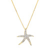 14kt Gold Lab Grown Diamond Starfish Necklace