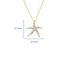 14kt Gold Lab Grown Diamond Starfish Necklace