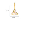 14KT Gold Vermeil Mother of Pearl Celtic Trinity Knot Earrings