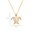 14K Gold Vermeil Mother of Pearl Sea Turtle Necklace