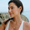 14kt Gold Lab Grown Diamond with Mother of Pearl Sun Necklace