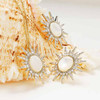 14kt Gold Lab Grown Diamond with Mother of Pearl Sun Necklace