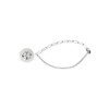 Sterling Silver Paperclip Celtic Cross Medallion Bracelet with White Cubic Zirconia