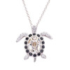 April Turtle Birthstone Pendant with Crystals