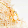14KT Gold Vermeil Pearl Crab Necklace with White Cubic Zirconia
