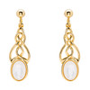 14KT Gold Vermeil Mother of Pearl Irish Trinity Knot Earrings