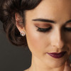 Claddagh Stud Earrings Adorned With Crystals