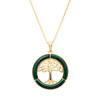 14KT Gold Vermeil Malachite Celtic Tree of Life Pendant