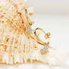 14kt Gold Lab Grown Diamond Starfish Hoop Earrings