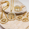 Gold Vermeil Celtic Tree of Life Bracelet with Enamel and Cubic Zirconia Detail