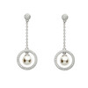 Halo Pearl Drop Earrings Adorned With Crystals